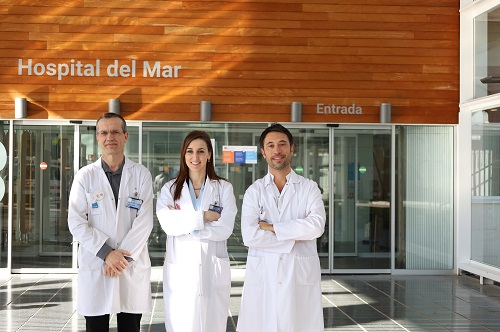 Responsables del projecte LIVERATION. D’esquerra a dreta, Fernando Burdío, Patricia Sánchez i Benedetto Ielpo